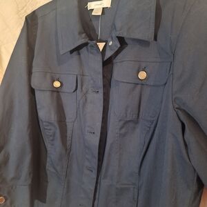 CJ Banks Navy Blue Denim Jacket